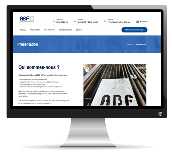 Exemple de site vitrine réalisé par Webmix