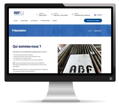 Exemple de site vitrine réalisé par Webmix
