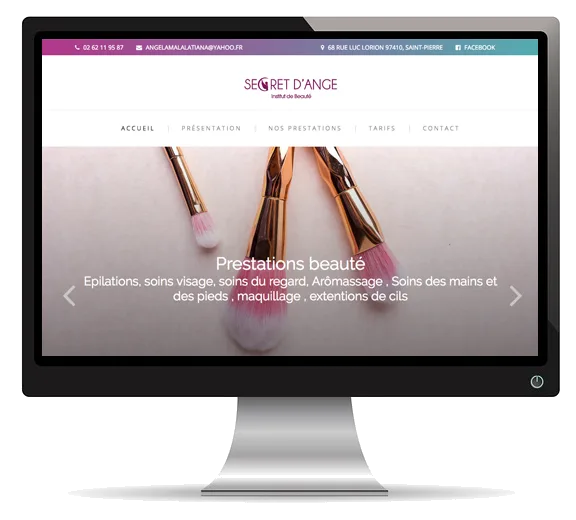 Exemple de site vitrine réalisé par Webmix