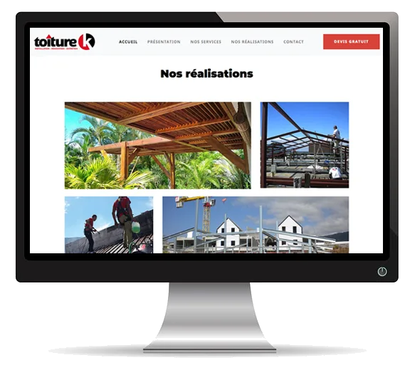 Exemple de site vitrine réalisé par Webmix